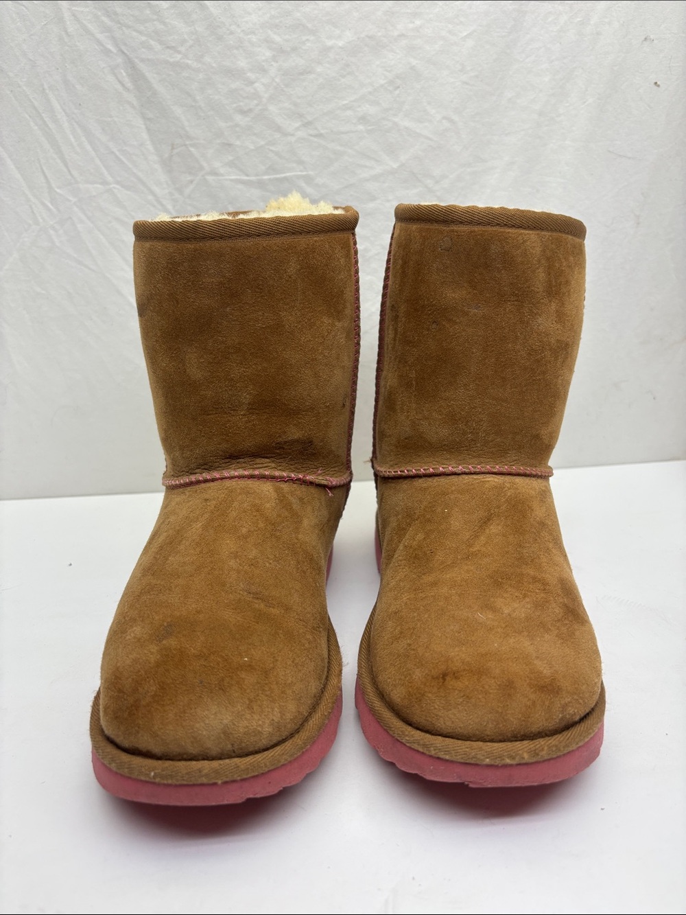 UGG Winter Boots in Tang with Pink Sole, SZ 8 women’s